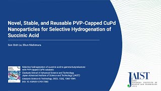 JAIST Nishimura Lab 西村研究室：Alloy catalyst hydrogenation gammabutyrolactone [upl. by Beisel]