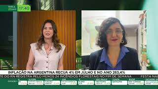 Inflação na Argentina recua 4 em julho e no ano 263 [upl. by Creath]