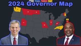 2024 Governor Map Prediction June 2024 [upl. by Rudie201]