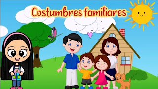 Costumbres familiares AprendeEnCasa Preescolar [upl. by Hayyifas]