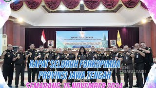 Rapat Forkompinda Jateng di Balai Sasana Widya Praja [upl. by Morentz625]