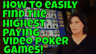 How to Easily Find the Highest Paying Video Poker Games in Any Casino [upl. by Ainer]