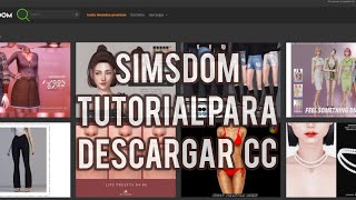 TUTORIAL descargar CC Los Sims 4 SIMSDOM [upl. by Sancho]