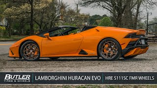 Lamborghini Huracan EVO Spyder  21in HRE S111SC FMR Wheels  Butler Tire [upl. by Einnim706]