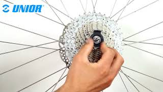 2 in 1 pocket spoke and cassette lockring tool 16694  Product Overview  Unior Bike Tools [upl. by Turner287]