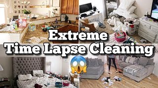 Extreme Time Lapse Cleaning  Actual Mess  Real Life Cleaning Motivation Clean With Me Messy House [upl. by Monroy794]