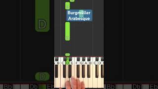 Burgmüller  Arabesque  Piano Tutorial Easy [upl. by Mulvihill581]