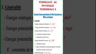 Formule de physique Terminale S 6 [upl. by Yajiv]