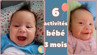 6 idées dACTIVITÉS pour bébé de 3 mois  DÉVELOPPEMENT DE LENFANT [upl. by Ekihc]