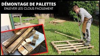 Comment démonter une palette ASTUCE POUR ENLEVER LES CLOUS facilement [upl. by Ozzie]