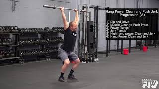 Hang Power Clean and Push Jerk Progression A [upl. by Karin]