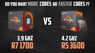 RYZEN 7 1700 vs RYZEN 5 3600  MORE Cores or FASTER Cores  1080p 1440p and 2160p Benchmarks [upl. by Ahker]