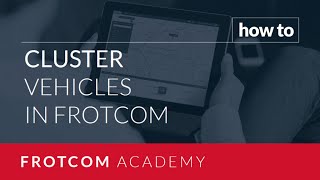 How to cluster vehicles in Frotcom [upl. by Orsay]