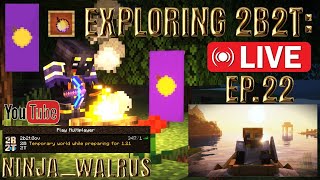 Exploring 2b2t LIVE ep 22  Test Server p1  Escaping spawn amp making banners [upl. by Ahsrav]