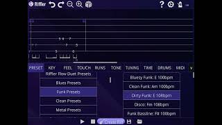 Riffler Dirty Funk preset riff E 108bpm [upl. by Berard368]