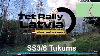 WRC Tet Rally Latvia 2024 SS36 Tukums recce onboard video long rally stage 2762km Friday [upl. by Llerrod]