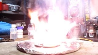 Experiment how to make sweet fire with sugar and potassium permanganate [upl. by Knobloch]