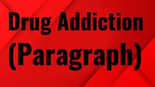 Drug Addiction Paragraph englishwithazim [upl. by Auqenat388]