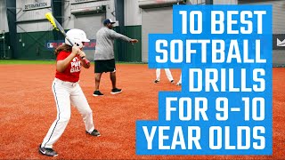 10 Best Softball Drills for 910 Year Olds  Fun Youth Softball Drills from the MOJO app [upl. by Montano]