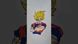 Dessin Dragon Ball z  Songoku shorts youtubeshorts dragonball dragonballz songoku drawing [upl. by Benji]