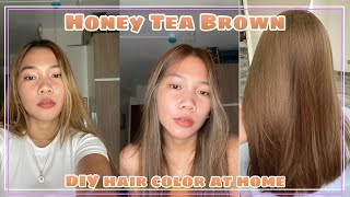 HONEY TEA BROWN HAIR COLOR  USING BREMOD [upl. by Lindsay]