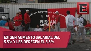 Trabajadores de la automotriz Nissan inician huelga en Cuernavaca [upl. by Follmer]