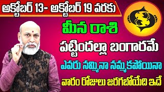 Meena Rashi Vaara Phalalu 2024  Meena Rasi Weekly Phalalu Telugu  13 October  19 October 2024 [upl. by Birgit]