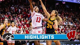 Iowa at Wisconsin  Highlights  Big Ten Womens Basketball  Dec 10 2023 [upl. by Onaled461]