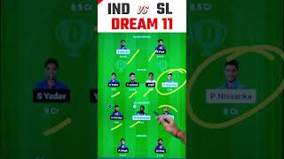 India vs Srilanka Dream11 Team Today Prediction IND vs SL Dream11 Fantasy Tips Stats and Analysis [upl. by Issie]