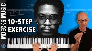 10Step Jazz Piano Improvisation Exercise Shapes Herbie Hancock Line jazztutorial [upl. by Grobe]