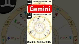 Gemini October 22 2024  Transformation and Romance Sun Square Pluto [upl. by Vita]