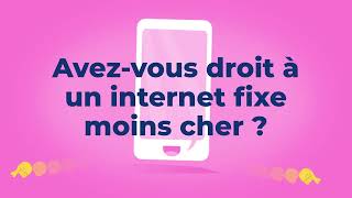 Offre internet sociale  un tarif avantageux pour l’internet fixe [upl. by Aicnerolf]