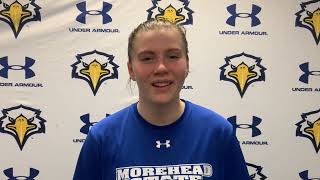 Maycie Welborn Post Game vs EIU 1114 [upl. by Ardnassela643]