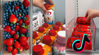 15 Minutes of restocking fridge asmr🌠Tiktok Compilation6🍨🍨 [upl. by Llyrpa]