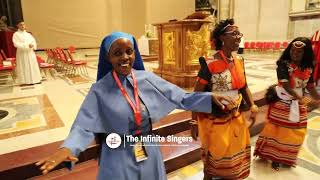 Nuns dance ever seen at 60th Canonisation Anniversary of the Ug Martyrs St Peters Basilica Vatican [upl. by Hound]