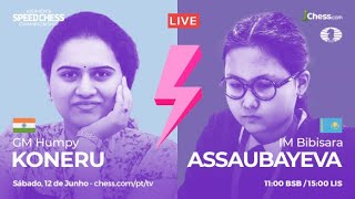 Koneru Humpy vs Bibisara Assaubayeva Womens Speed Chess Championship 2021 [upl. by Bina]