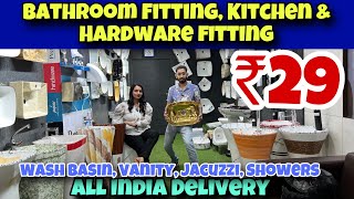 Cheapest Bathroom fitting accessories  Hardware Sanitary Items  Branded Fitting Starting Rs 49 [upl. by Jemima429]