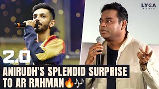 Anirudhs Rocking Surprise to AR Rahman🤩Anirudh கேட்ட கேள்வி தயங்காமல் சொன்ன Rahman [upl. by Sinnod]