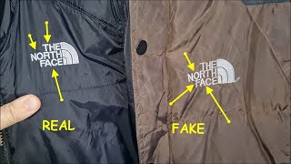 The North Face down jacket real vs fake How to spot fake North Face puffer jackets [upl. by Anos]