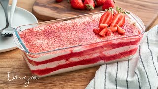 Strawberry Tiramisu Recipe  Emojoie [upl. by Marigold]