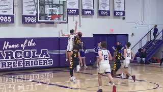 Tuscola Warriors vs Arcola Purple Riders Varsity Boys Basketball Highlights [upl. by Eirrac]