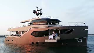 EVADNE YACHTS ROCK 85 HULL 4 BEACH CLUB YACHT FOR SALE  MARCUS YACHTING [upl. by Ryann]