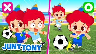 Soccer Song Football Song   More Sports Songs  Nursery Rhymes  Kids Songs  JunyTony [upl. by Yerfoeg]