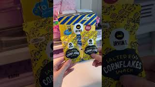 irvins x minion salted egg cornflakes 💛 unboxing unboxingvideos irvins asmr [upl. by Ennaer]