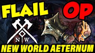 SOLO FLAIL OP IN NEW WORLD AETERNUM Best Flail Guide New World [upl. by Atikahc]