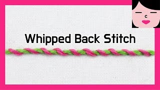 STITCH DICTIONARY  휘프트 백 스티치 프랑스자수 배우기 whipped back stitch [upl. by Eintirb994]