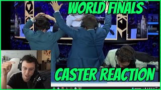 Caedrel Shows Caster Reaction To Ending Of Worlds Finals [upl. by Denny893]