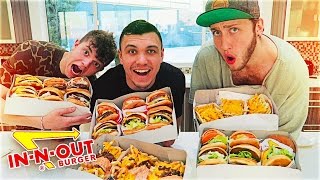 ENTIRE INNOUT MENU IN 10 MINUTES CHALLENGE [upl. by Nylkoorb889]