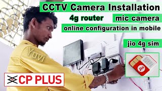 the az of cctv camera installation stepbystep instructions  cp plus dvr online with jio 4g sim [upl. by Arikahc]