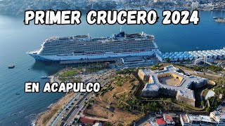 Regresa el turismo Internacional a Acapulco Crucero Norwegian Bliss [upl. by Nolra]